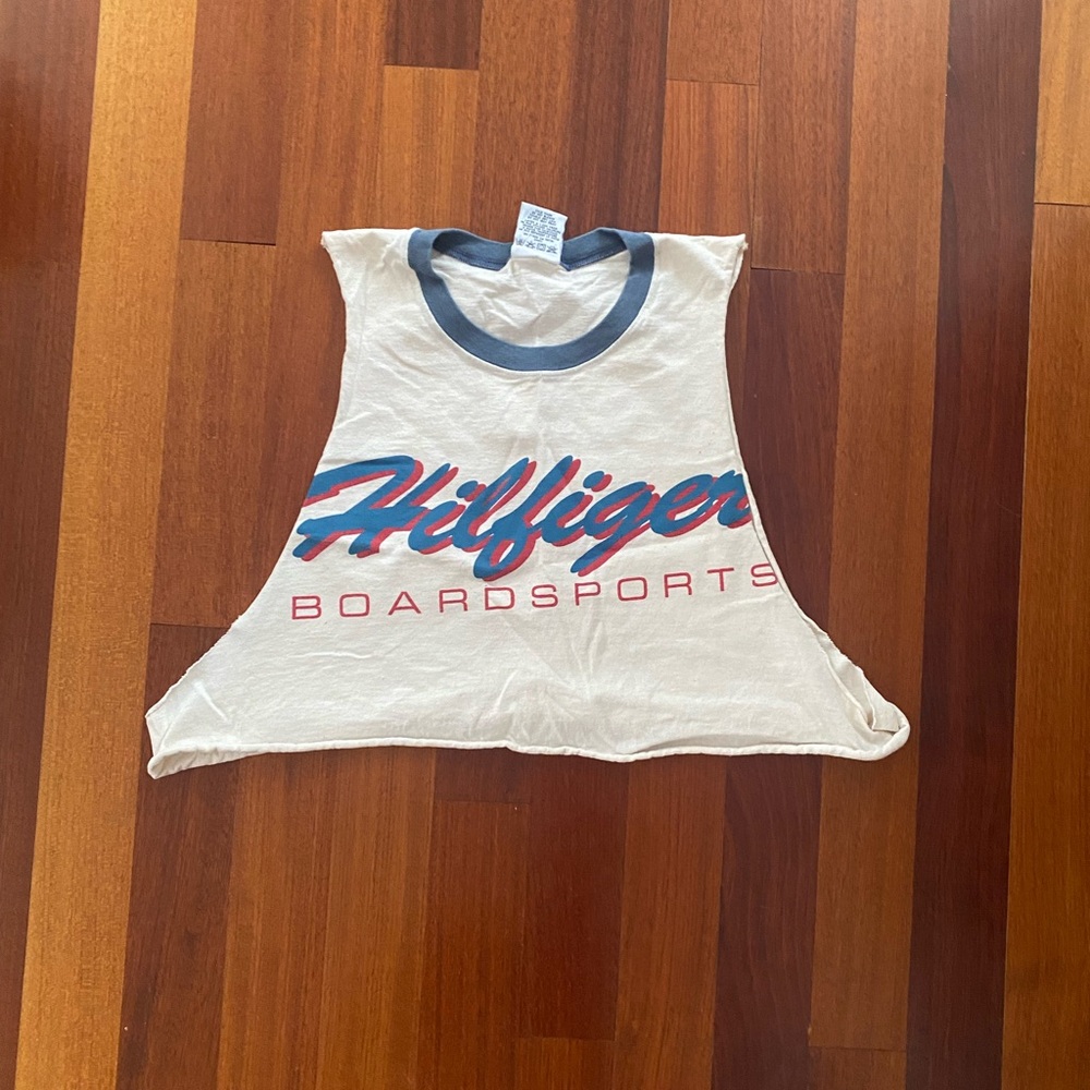 NEVER WORN. Women’s Tommy Hilfiger Cream and Blue Top